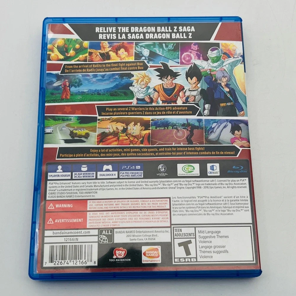 Dragon Ball Z Kakarot PS4 Sony PlayStation 4 Action RPG Bandai Namco 12166IN